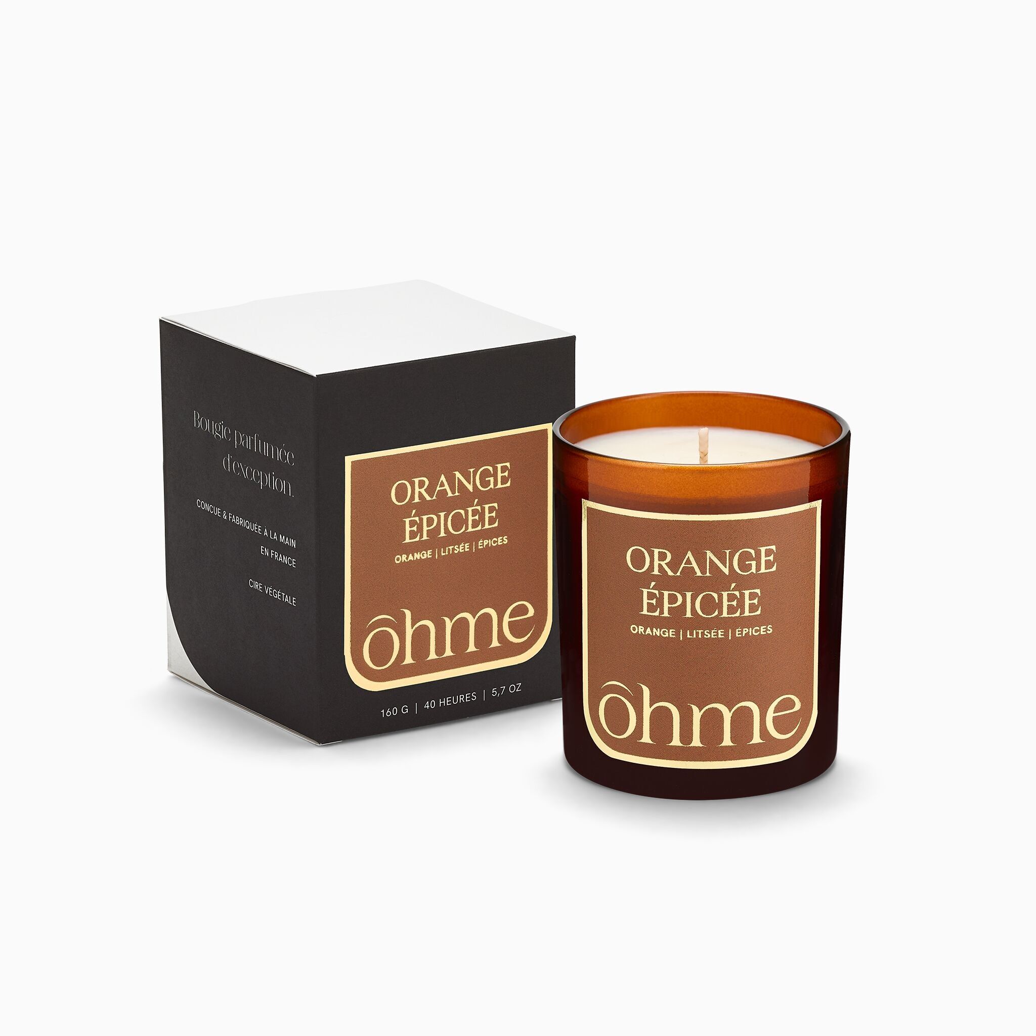 Spicy Orange Scented Candle | Vegetable Wax, 160g