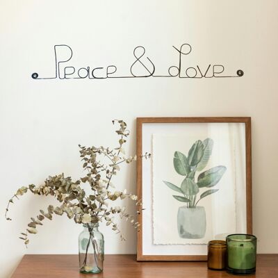 Peace & Love Wire Wall Decor - Pinnable - Wall Jewelry