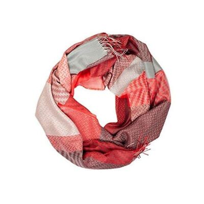 Alpaca wool and silk red checkered shawl