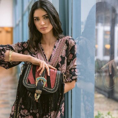 AMAL MAROON SHOULDER BAG