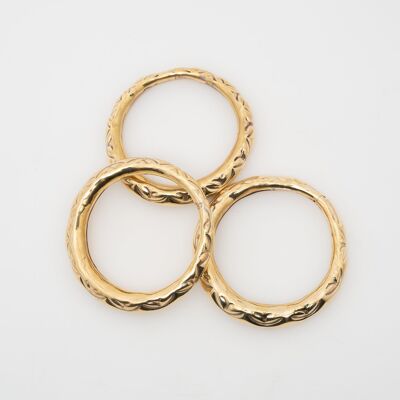 TRIO DI BRACCIALI INTAGLIATI
