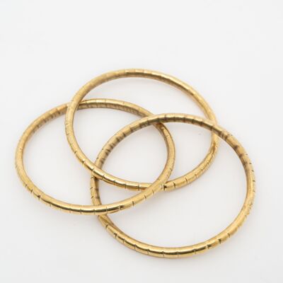 TRIO DI BRACCIALI INTAGLIATI