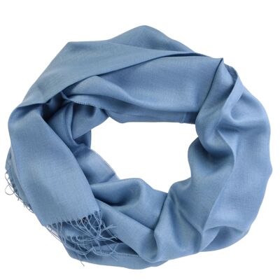 Alpaca wool and silk sea blue shawl