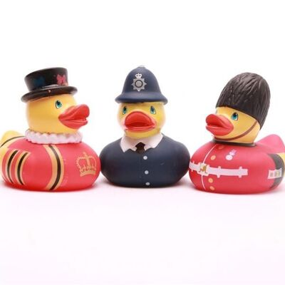 Anatre di gomma "Uniformi di Londra" - set da 3 - anatre di gomma