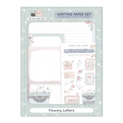 Cancelleria floreale - Set per scrivere lettere - Regali per gli amanti della cancelleria