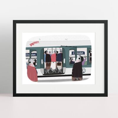 The Paris Metro - The Paris of Animals - A4 & A5 Print