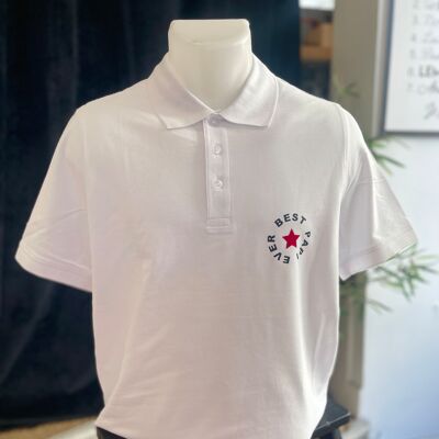 "Best grandpa ever" white polo shirt - Grandfathers' Day collection
