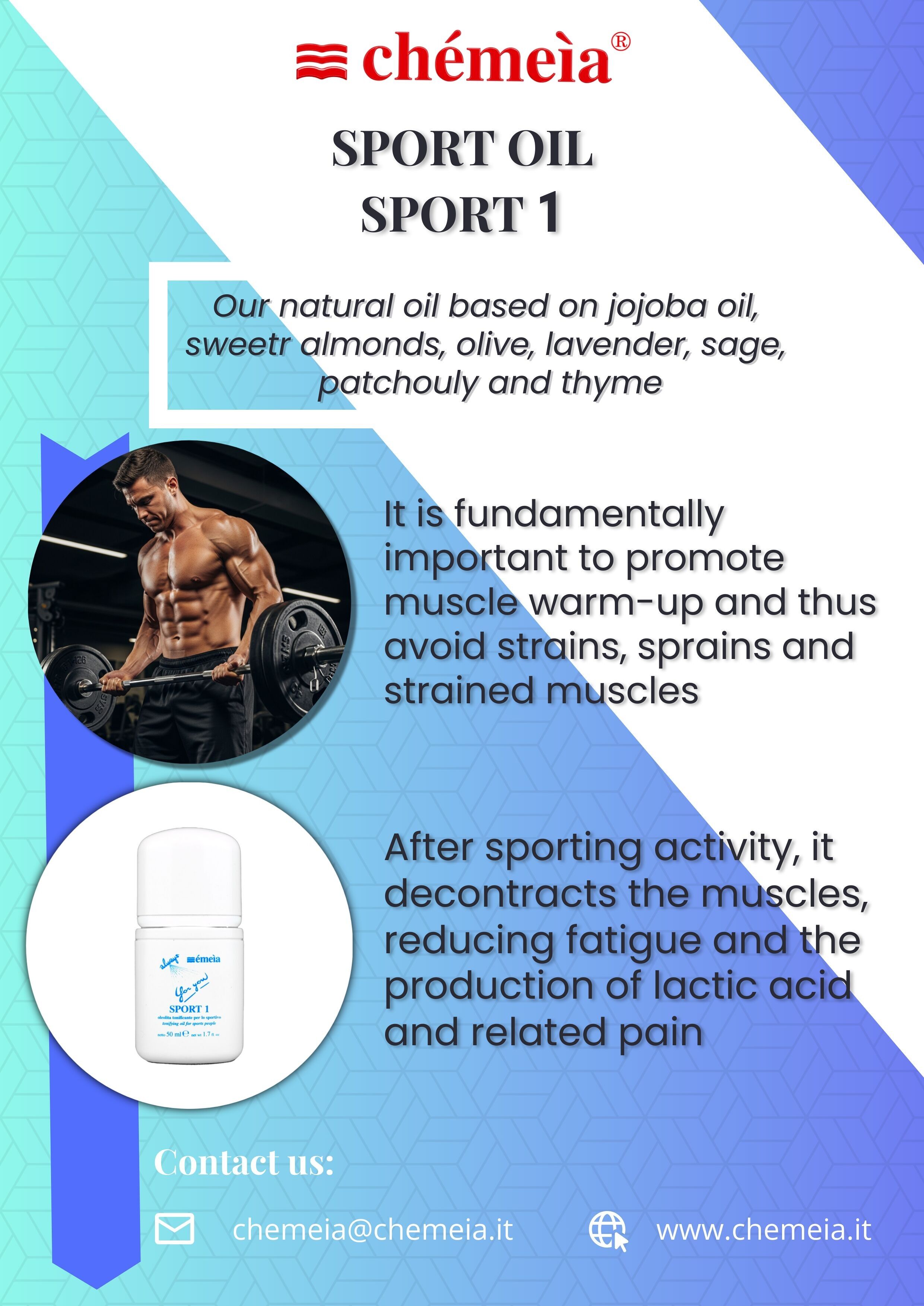 SPORT1 olio per muscoli e massaggi del corpo - 50 ML