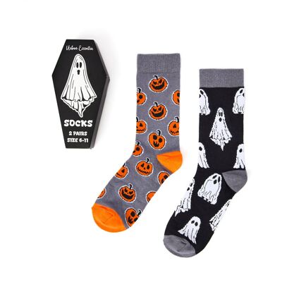 Coffret cadeau de chaussettes unisexes cercueil Halloween