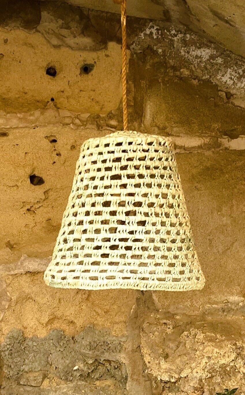 32cm conical palm mesh lamp.high