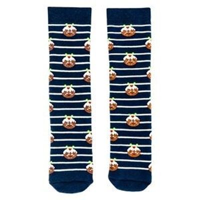 Calcetines infantiles con forma de pudín navideño (varios tamaños)