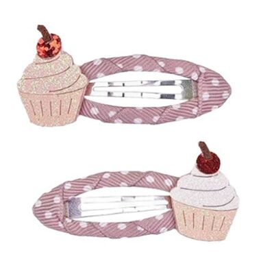 HAIR CLIP CHERRY CUPCAKE