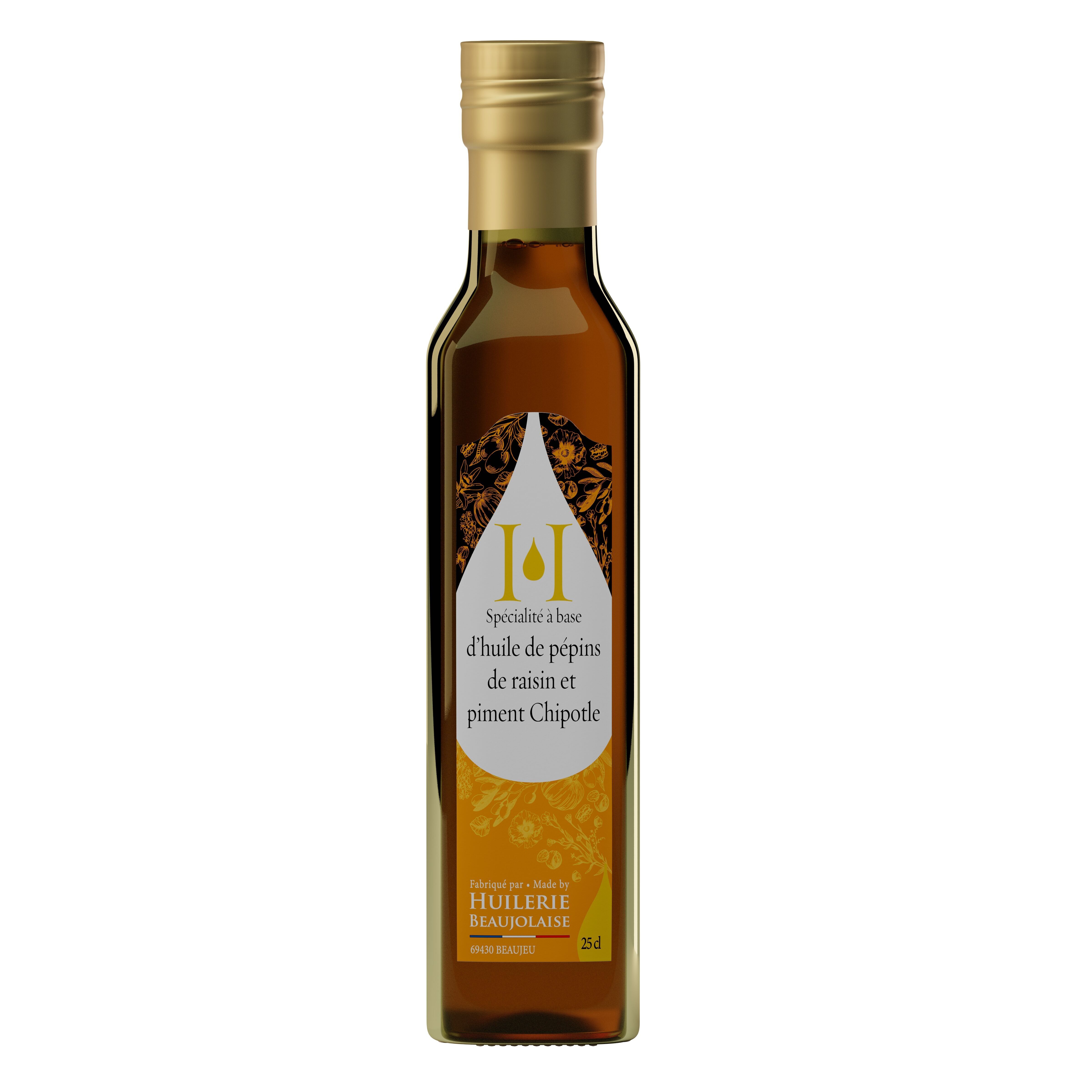 Specialità a base di olio di vinaccioli e peperoncino chipotle, 25 cl