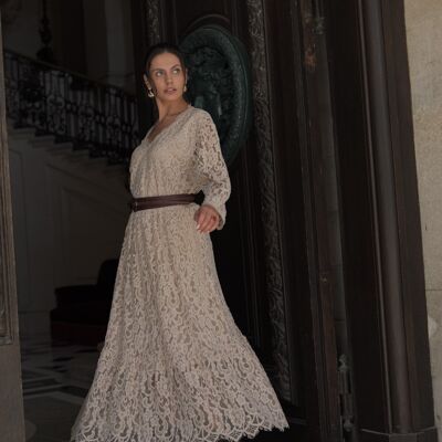 Falda Maël de encaje con godets - 81063