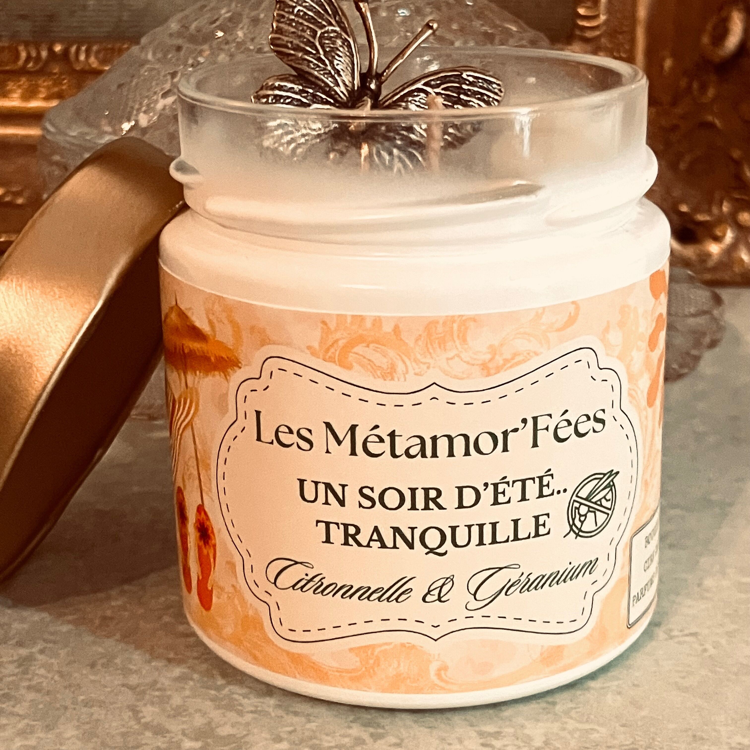 JAR CANDLE ON A SUMMER EVENING...TRANQUILLE MADE IN FRANCE COLLECTION THE GARDENS OF THE METAMOR'FAIRIES