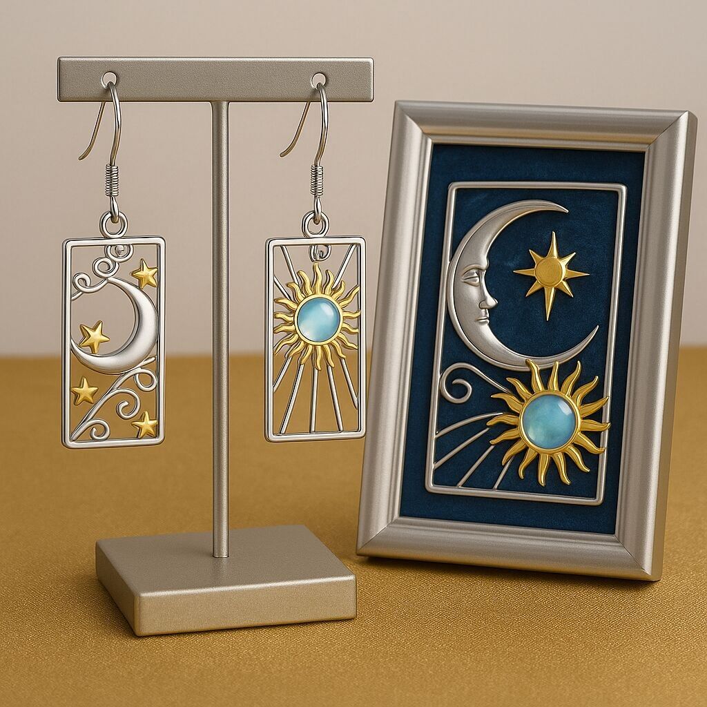 Orecchini sole e luna