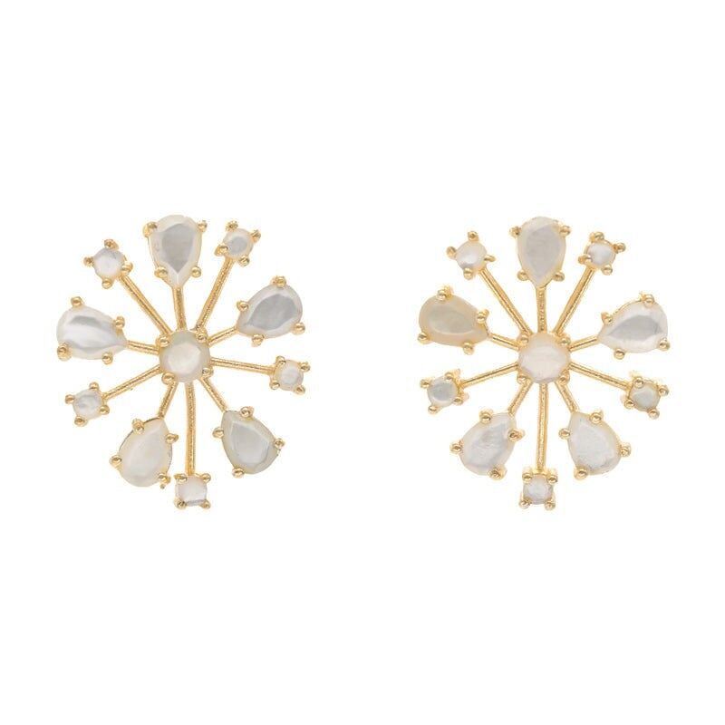 Olite Weiße Perlmutt-Ohrringe