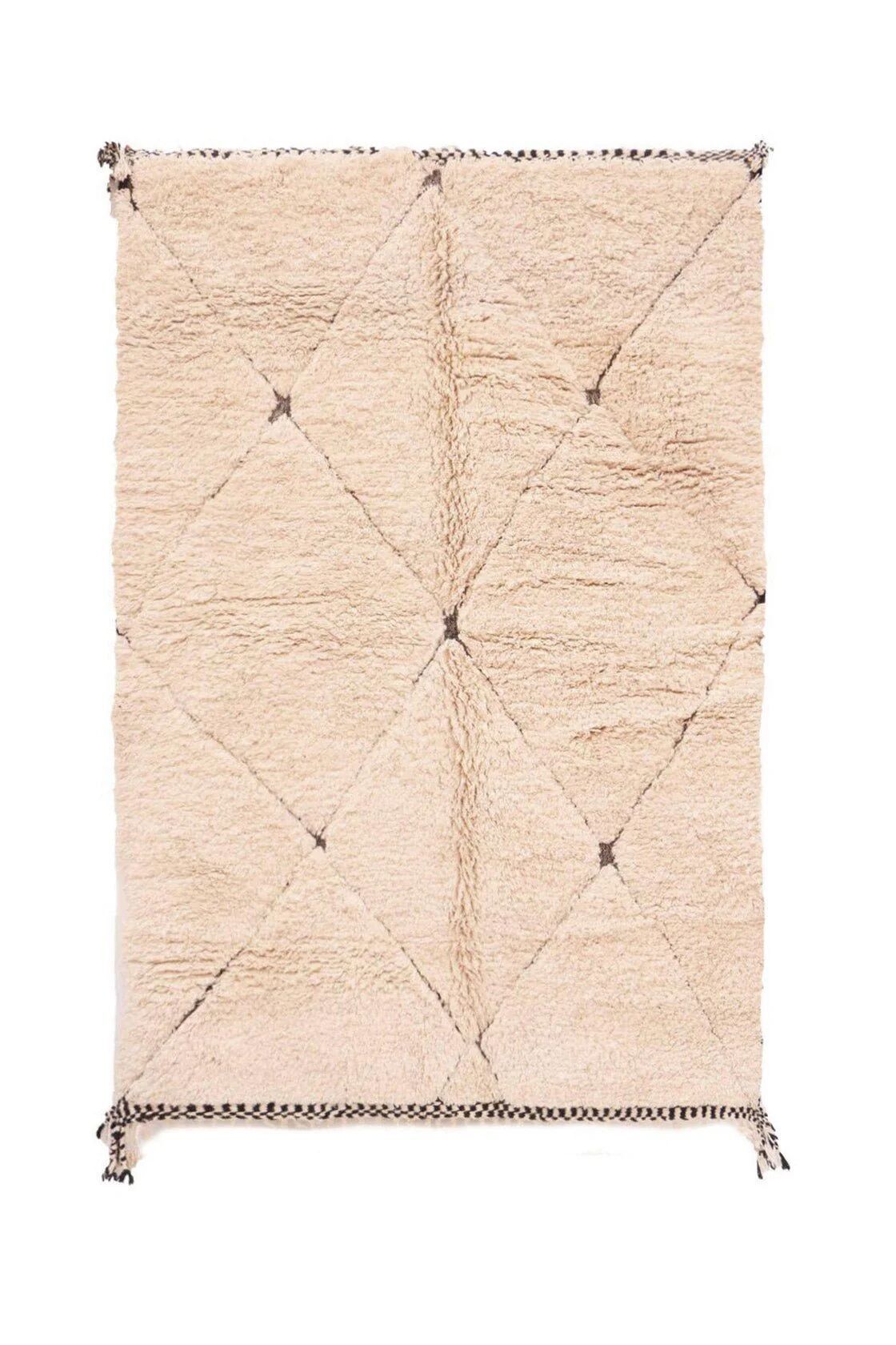 Tapis berbère marocain en pure laine – Tapis fait main sur mesure 80x240 cm