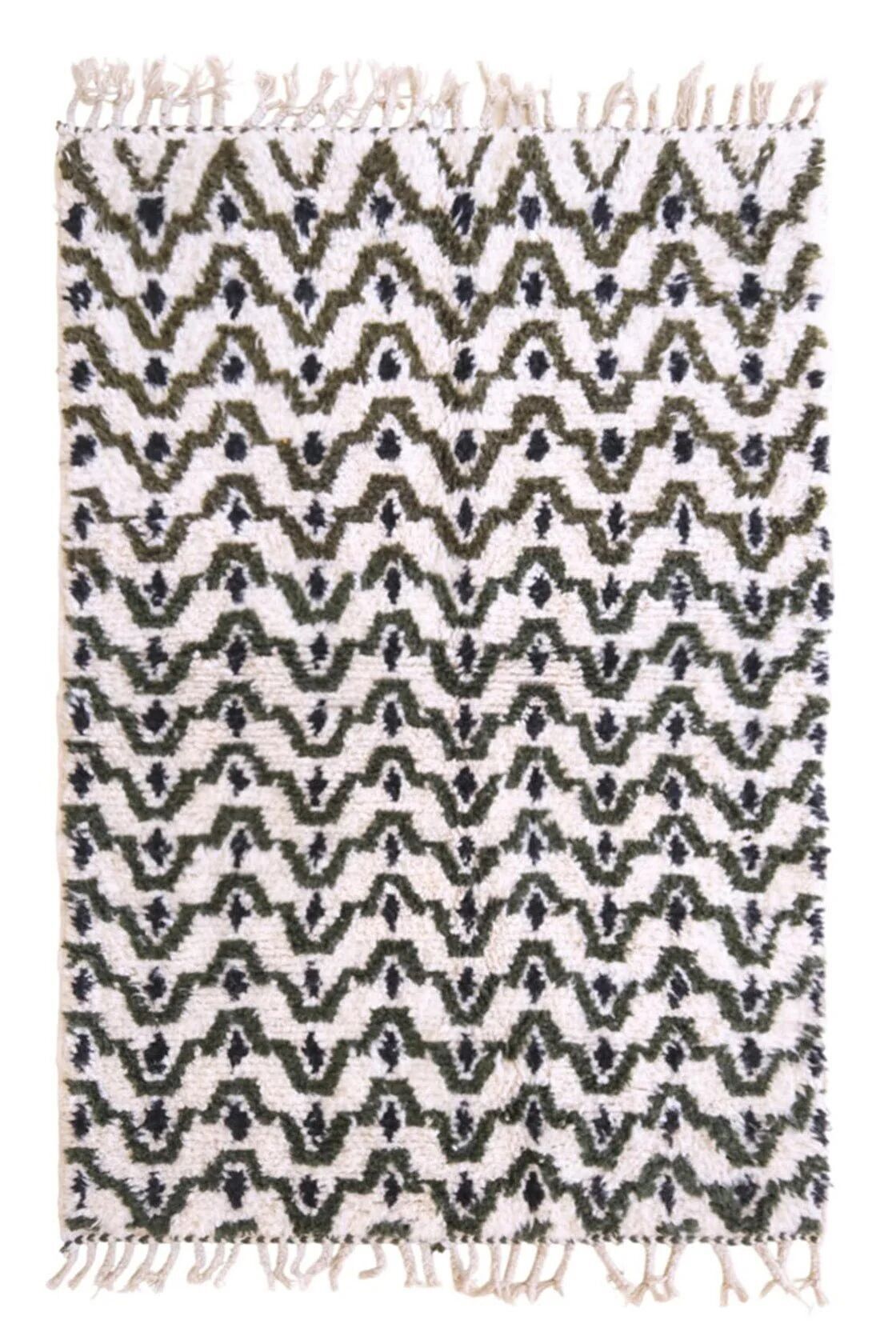 Tapis berbère marocain en pure laine – Tapis de couloir fait main sur mesure 80x240 cm