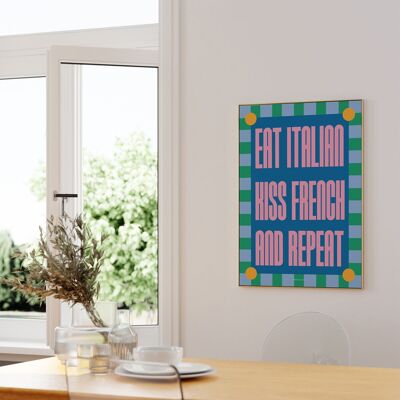 Poster - Eat Italien, Kiss French