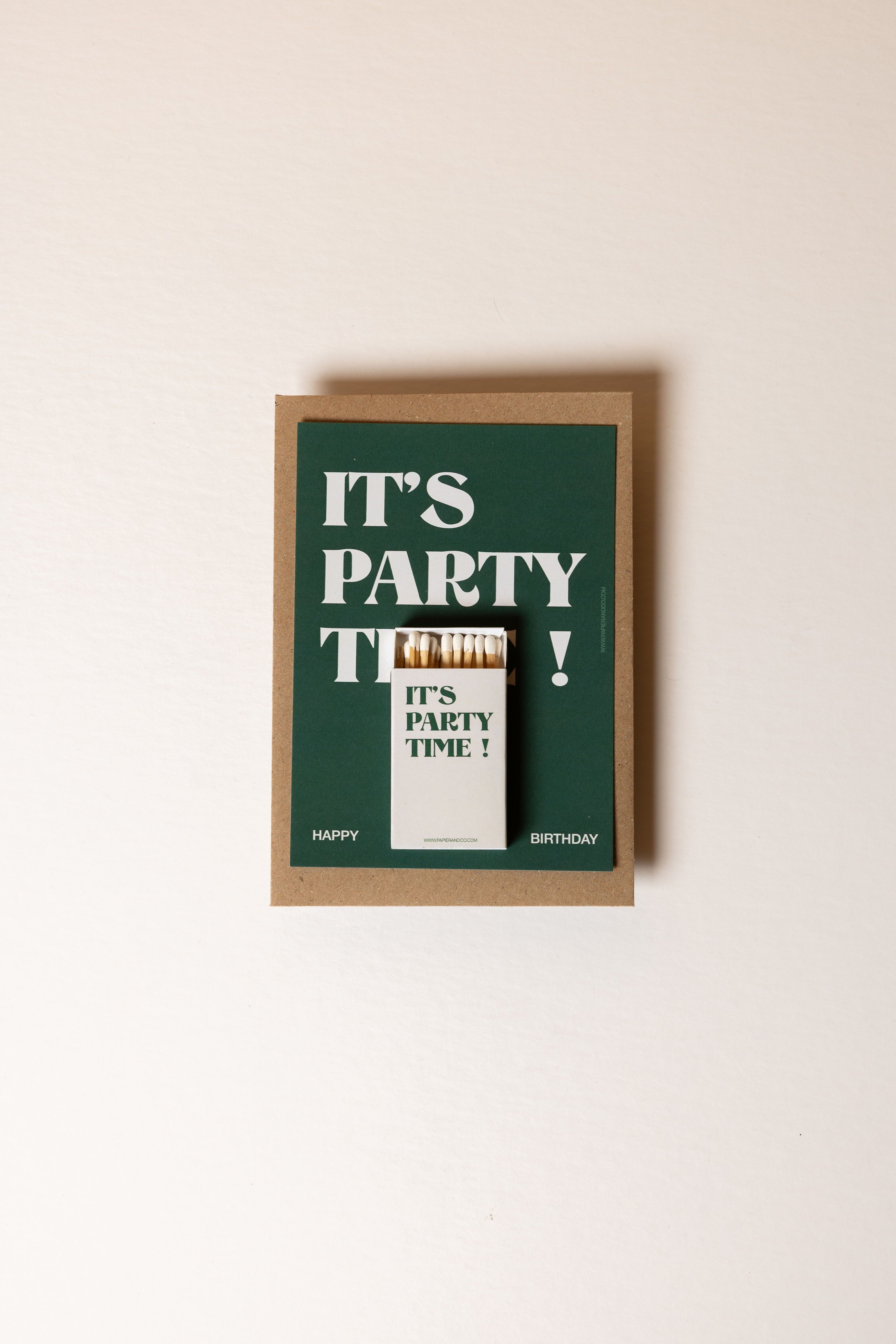 Carte Anniversaire - It's Party Time !