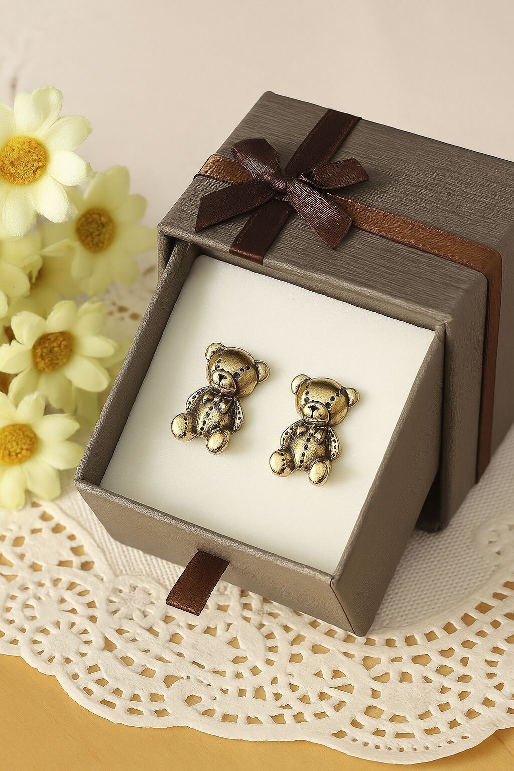 Orecchini vintage a forma di orso