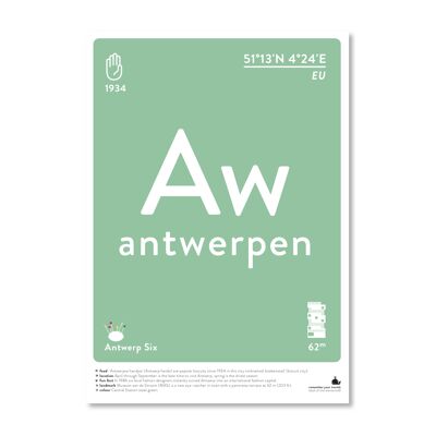 Antwerpen - A3 blanco y negro