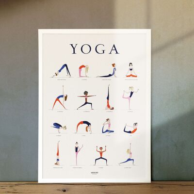 YOGA poster 50x70cm - The poster that positions itself! By 50