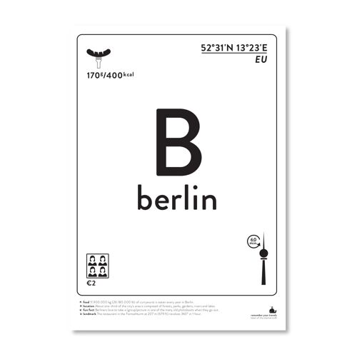 Berlin - black & white A3