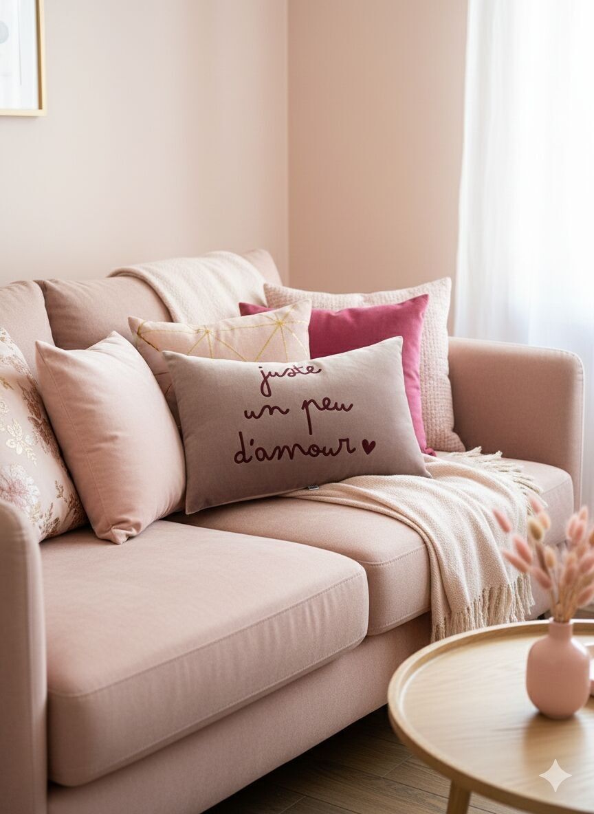 Cojín pequeño de terciopelo - Colección San Valentín