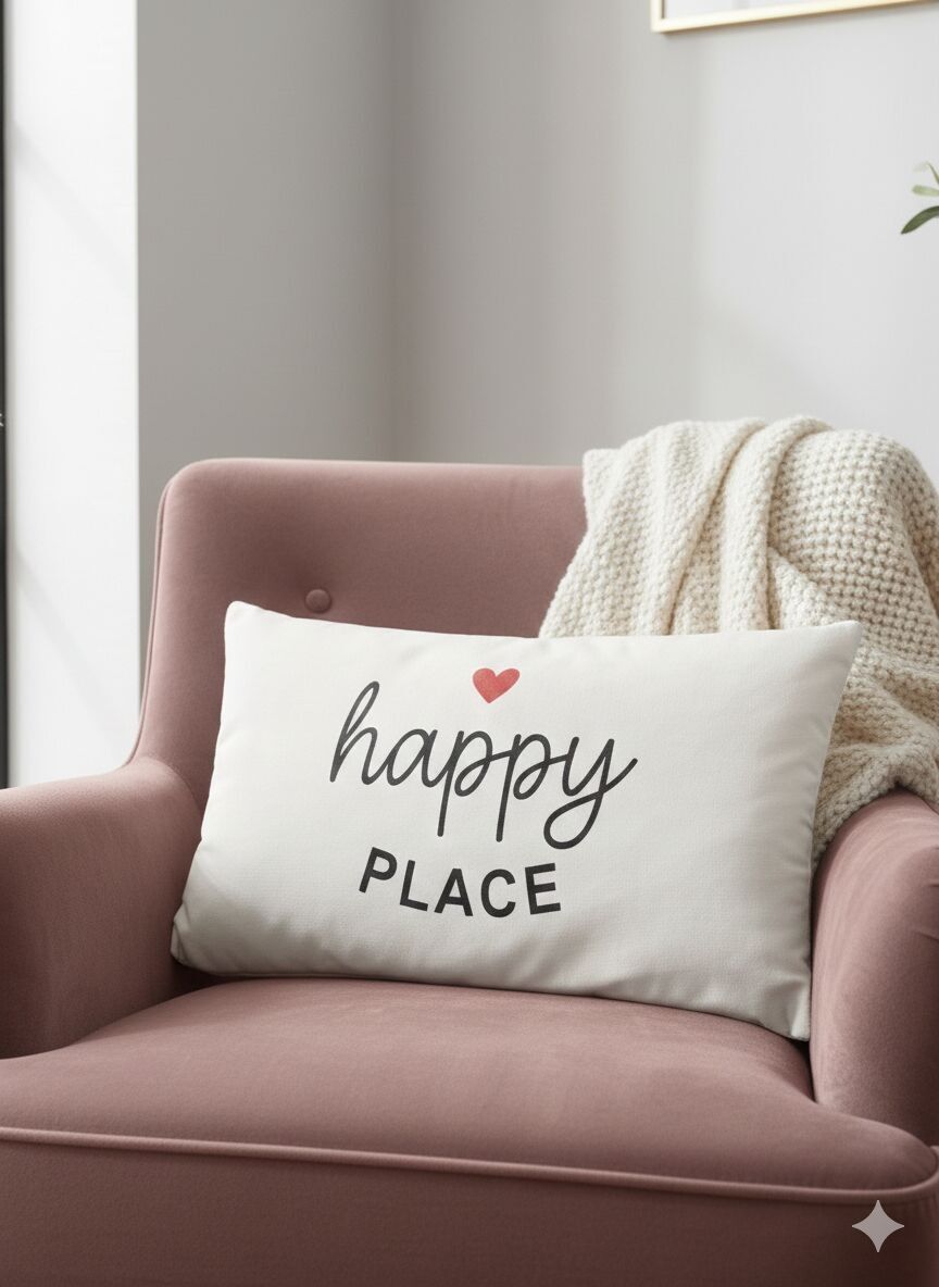 Cojín rectangular color crudo - Colección San Valentín