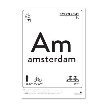 Amsterdam - A3 noir et blanc 1