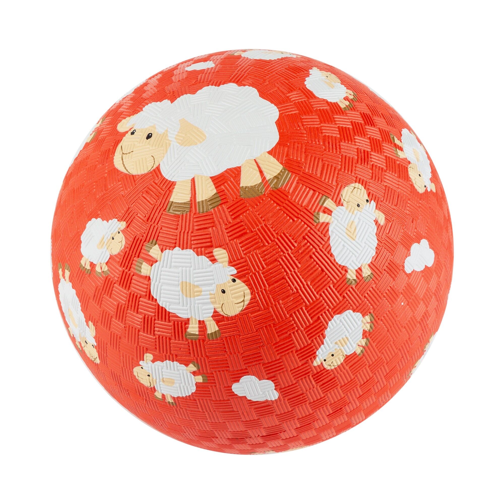 Palla di gomma rossa a forma di pecora