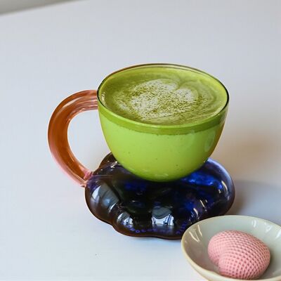 Tasse en verre en forme de nuage de 350 ml | Tasse à glace et à jus