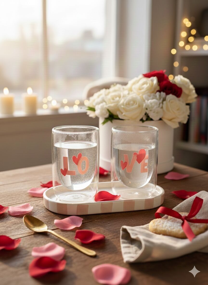 Juego de MUG/Vaso de doble pared - Colección San Valentín