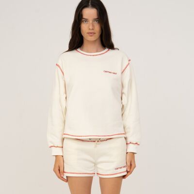 Form White Jersey Sweatshirt
