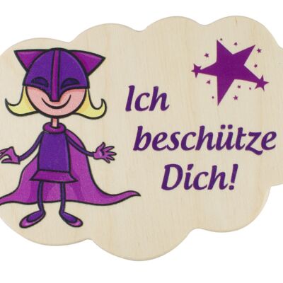 Cloud/Wall mural, Strong Girl pink/purple