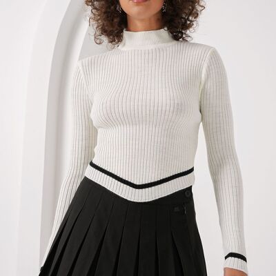 Pull blanc et noir