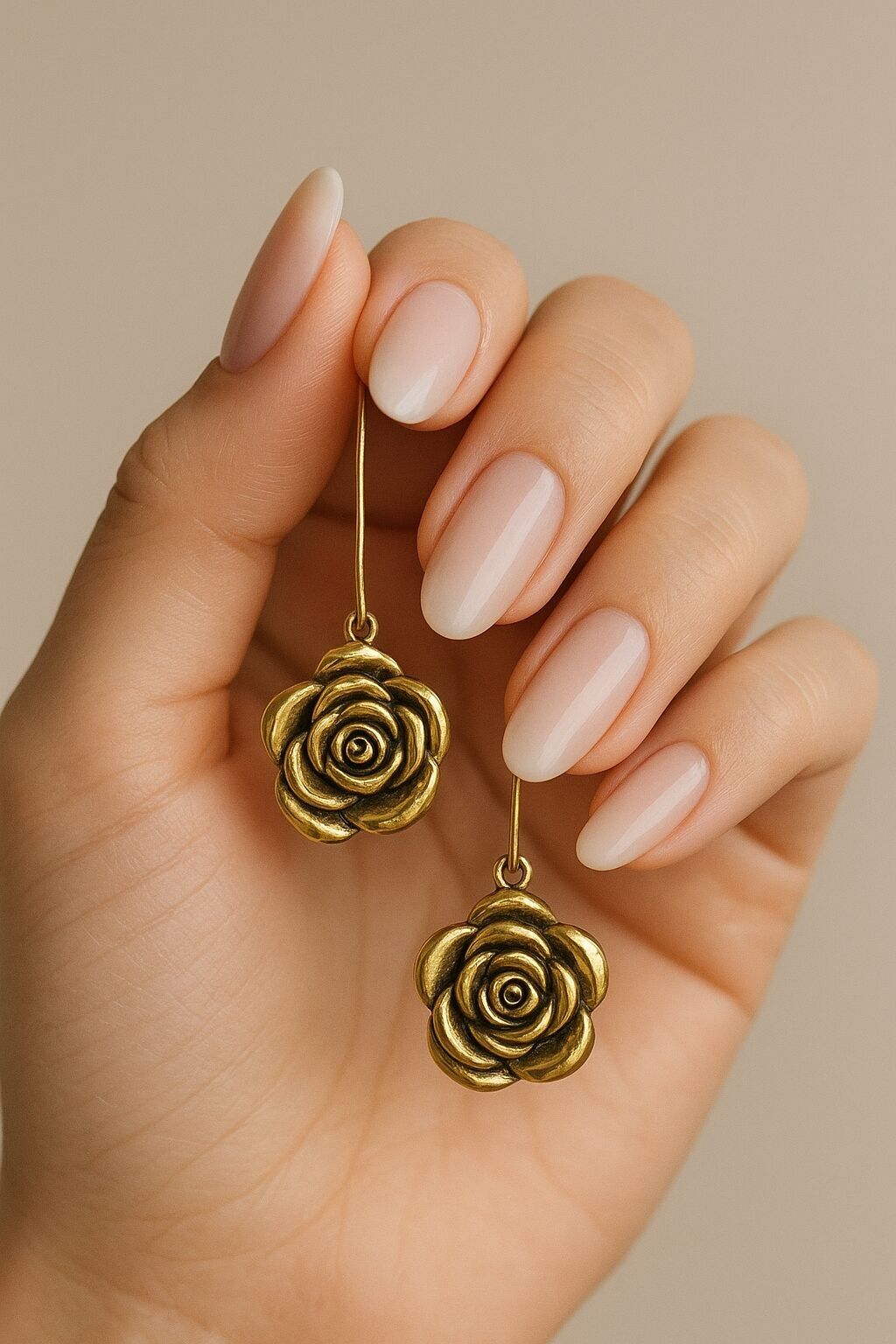 Orecchini a forma di rosa in stile vintage