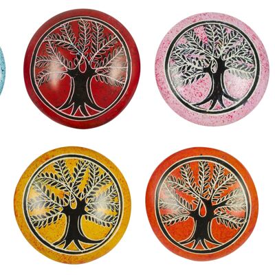 Soapstone palm stone tree of life