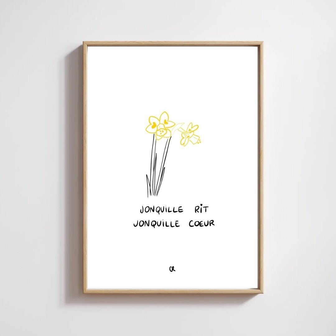 Illustrazione A5 serie FIORI: Narciso