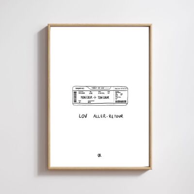 Illustrazione A5 "Adoro il viaggio di andata e ritorno"