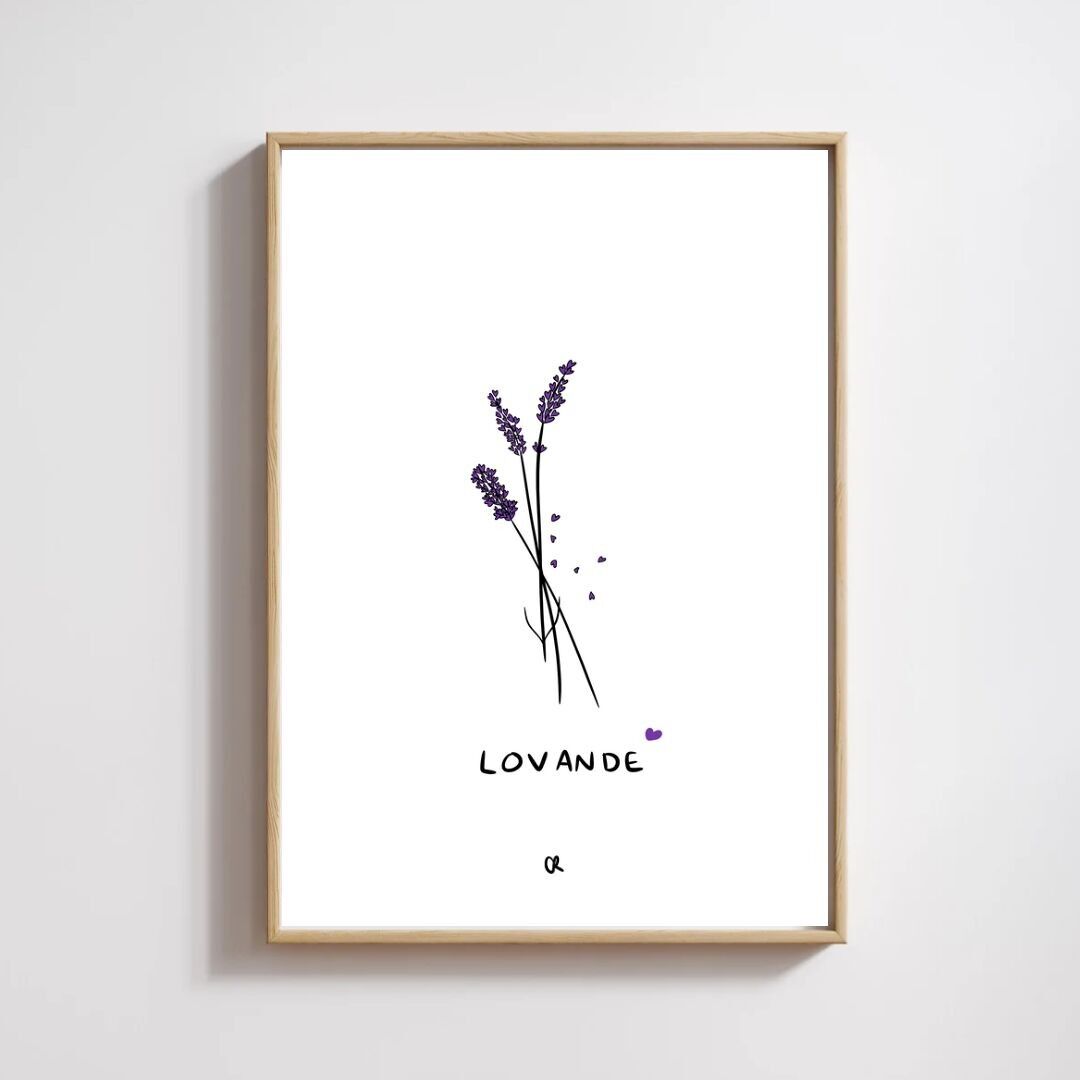 Illustrazione A5 serie FIORI: Lavanda