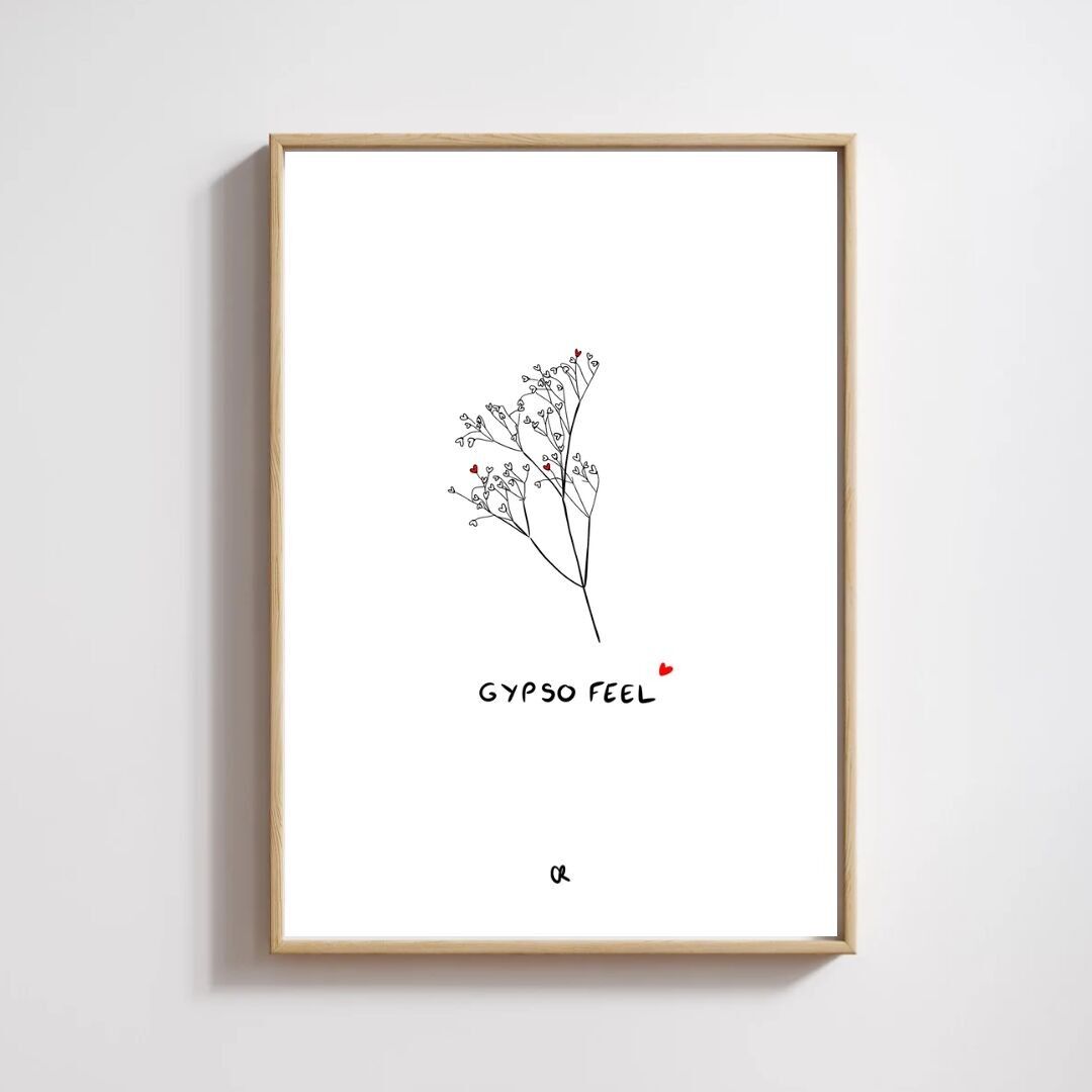 Illustrazione A5 serie FIORI: Gypsophila