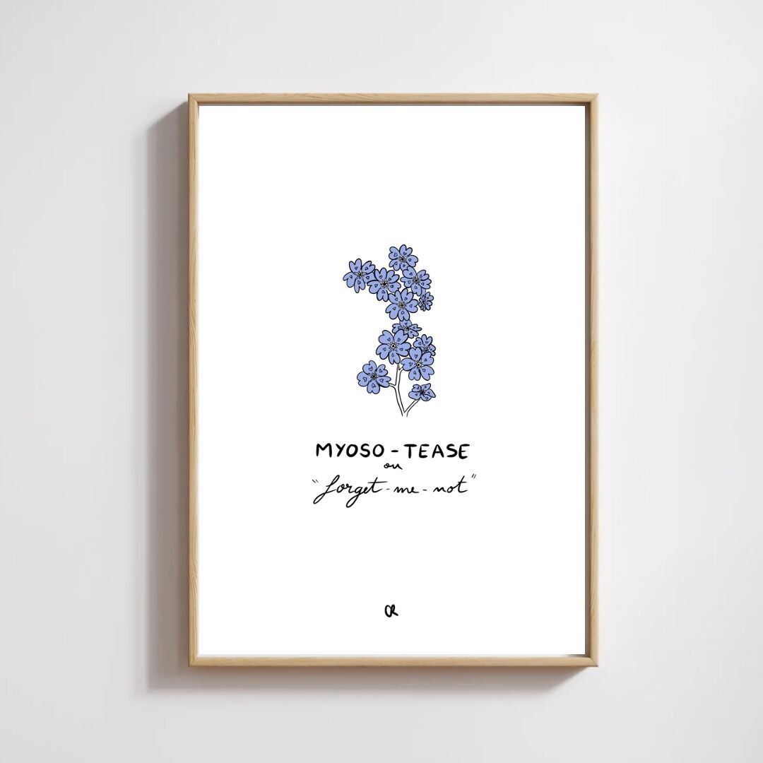 Illustrazione A5 serie FIORI: Nontiscordardime