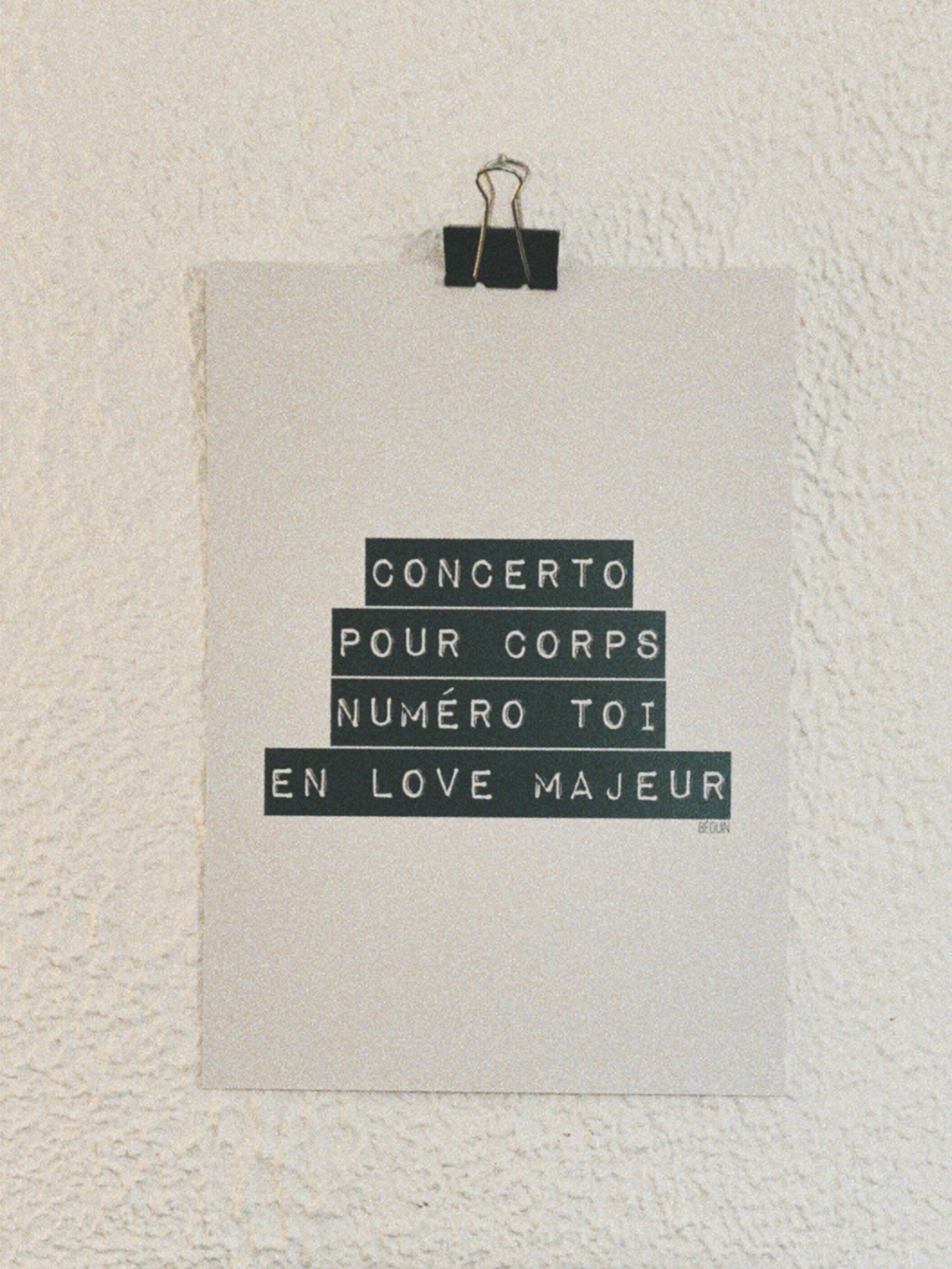 Poster della poesia - Concerto per il corpo numero sei innamorato maggiore-21x29.7