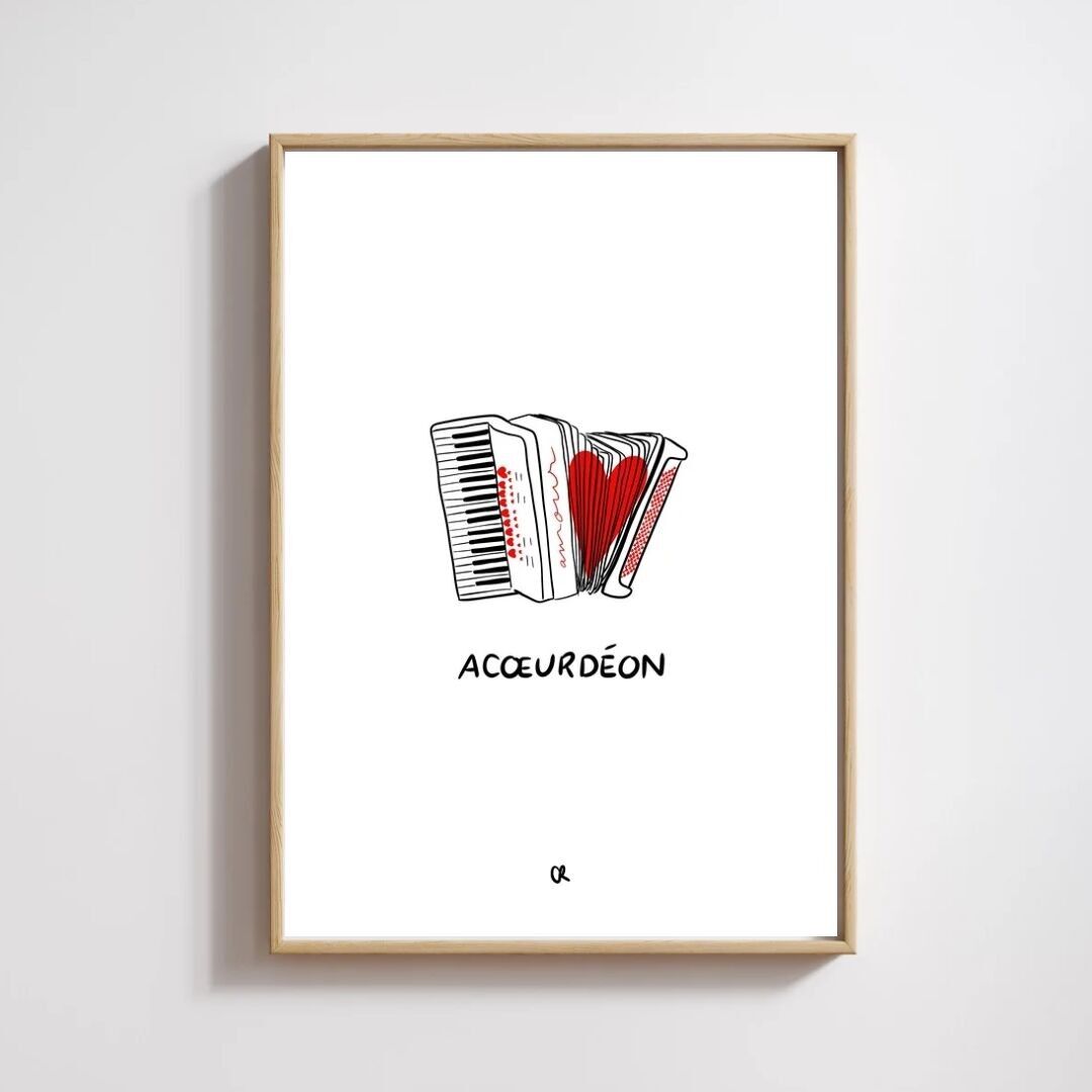 Illustrazione A5 “Acoeurdéon” Serie musicale
