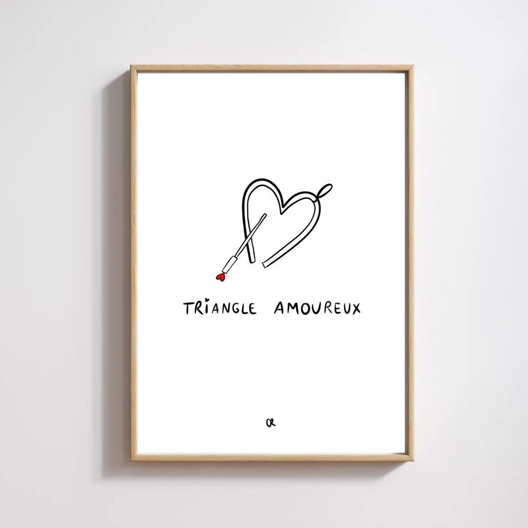 Illustrazione A5 "Triangolo amoroso" serie musicale