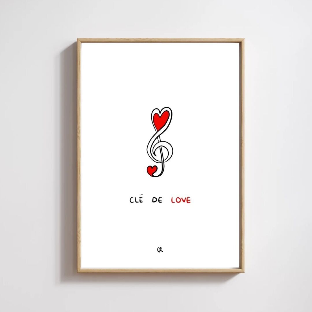 Illustrazione A5 “Chiave dell'amore” Serie musicale