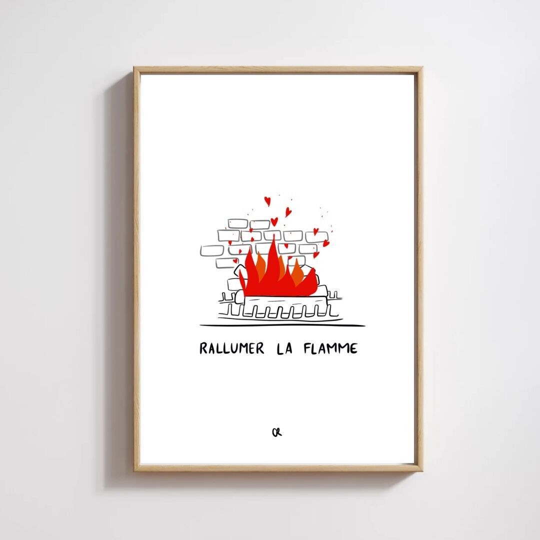 Illustrazione A5 “Riaccendere la fiamma” camino